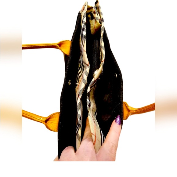 BURRBERRY BLUE LABEL BLACK CANVAS TOTE - Picture 8 of 9